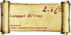 Lengyel Írisz névjegykártya